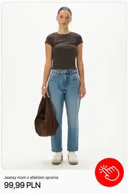Cropp Jeansy mom z efektem sprania Cropp oferta