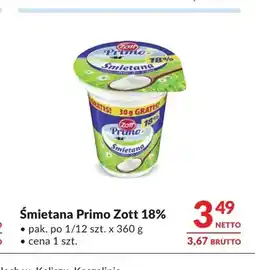 Makro Śmietana Primo Zott 18% oferta