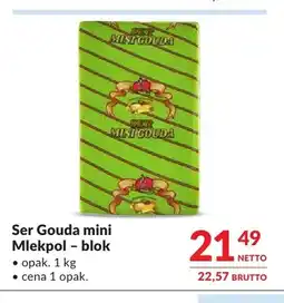Makro Ser gouda mini Mlekpol blok oferta