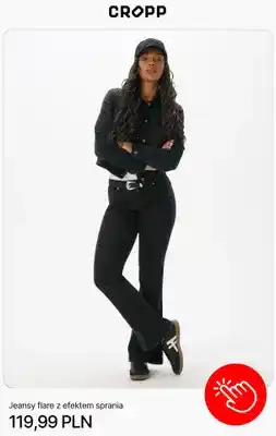 Cropp Jeansy flare z efektem sprania Cropp oferta