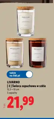 Lidl Świeca zapachowa w szkle Crisp Cotton Livarno 15,5x10 cm oferta