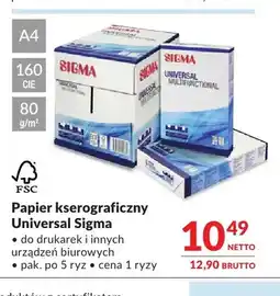 Makro Papier kserograficzny Universal A4 Sigma oferta