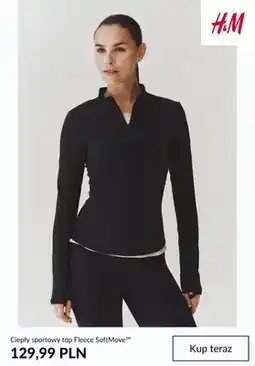 H&M Ciepły sportowy top Fleece SoftMove H & M oferta