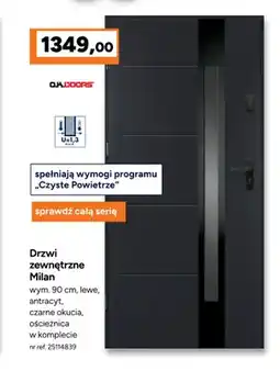 Bricoman Drzwi zewnętrzne Milan O.K.Doors oferta