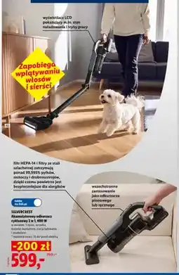 Lidl Akumulatorowy odkurzacz cyklonowy 2 w 1 Silvercrest oferta