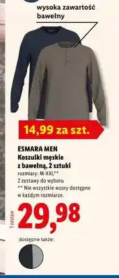 Lidl Koszulki męskie z bawełną 2-pak oferta