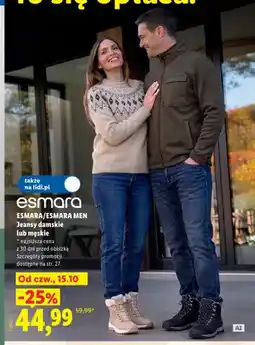 Lidl Jeansy damskie Esmara oferta