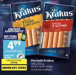 Delikatesy Centrum Parówki Krakus z piersi kurczaka oferta