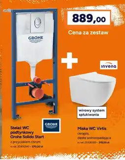 Bricoman Zestaw stelaż Wc podtynkowy Grohe Solido Start + miska Wc Virtis Invena oferta