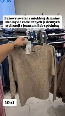 Pepco Sweter damski beżowy z miękkiej dzianiny oferta