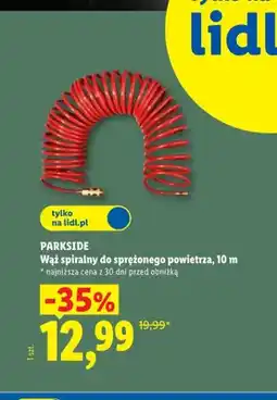 Lidl Wąż spiralny do sprężonego powietrza 10 m Parkside oferta