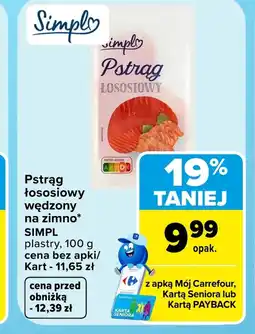 Carrefour Pstrąg wędzony Simpl oferta