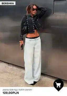 Bershka Jeansy wide leg z niskim stanem Bershka oferta