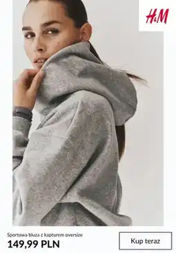 H&M Sportowa bluza z kapturem oversize H & M oferta