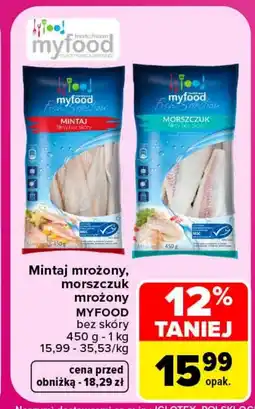 Carrefour Mintaj mrożony Myfood oferta