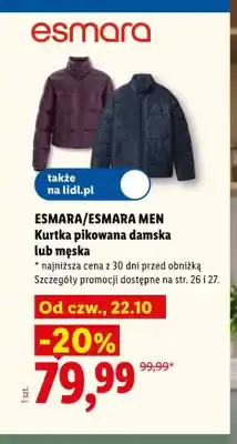 Lidl Kurtka pikowana damska Esmara oferta