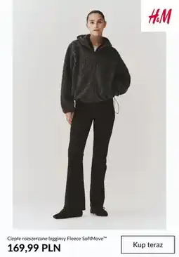 H&M Ciepłe rozszerzane legginsy Fleece SoftMove H & M oferta