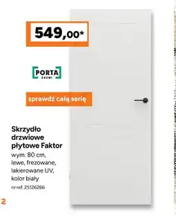 Bricoman Skrzydło drzwiowe płytowe Faktor Porta oferta