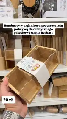 Pepco Bambusowy organizer na herbatę Pepco Home oferta