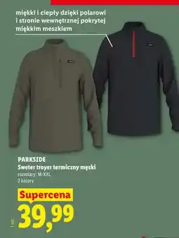 Lidl Sweter troyer termiczny męski Parkside oferta