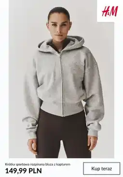 H&M Krótka sportowa rozpinana bluza z kapturem H & M oferta