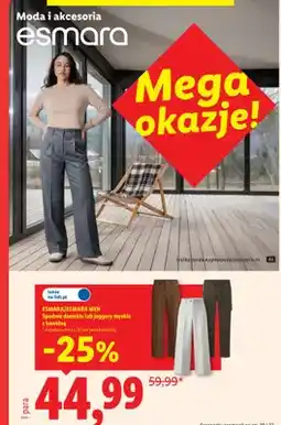 Lidl Spodnie damskie z bawełną Esmara oferta