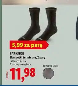 Lidl Skarpetki termiczne 2-pak Parkside oferta