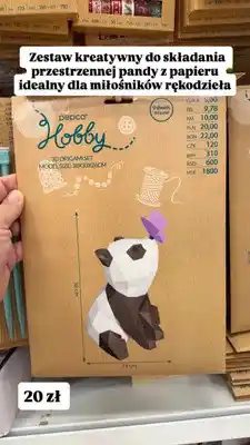 Pepco Zestaw origami 3D Panda Pepco Hobby oferta