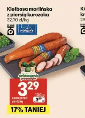 Delikatesy Centrum Kiełbasa morlińska z piersią kurczaka Morliny oferta