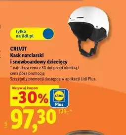 Lidl Kask narciarski i snowboardowy dziecięcy Crivit oferta
