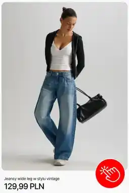Cropp Jeansy wide leg w stylu vintage Cropp oferta