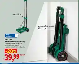 Lidl Wózek transportowy składany Parkside oferta