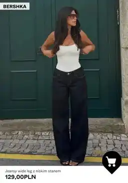 Bershka Jeansy wide leg z niskim stanem Bershka oferta
