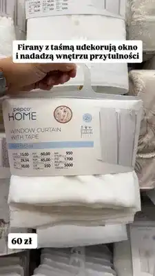 Pepco Firany z taśmą Pepco Home oferta