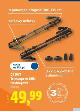 Lidl Teleskopowe kijki trekkingowe Crivit oferta