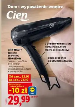 Lidl Suszarka do włosów Cien Beauty oferta