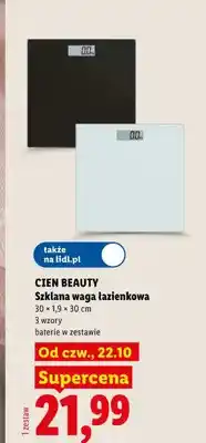 Lidl Szklana waga łazienkowa Cien Beauty oferta