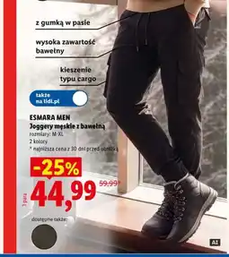 Lidl Joggery męskie z bawełną oferta