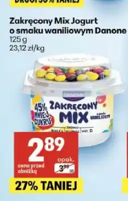 Delikatesy Centrum Zakręcony Mix jogurt o smaku waniliowym Danone oferta