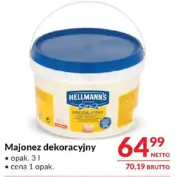 Makro Majonez dekoracyjny Hellmann's oferta