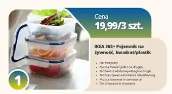 IKEA 365+ Pojemnik na żywność, kwadrat/plastik