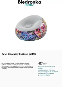 Biedronka Fotel dmuchany Bestway, graffiti oferta