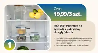 IKEA 365+ Pojemnik na żywność z pokrywką, okrągły/plastik