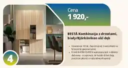 IKEA BESTÅ Kombinacja z drzwiami, biały/Björköviken okl dęb oferta