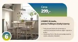IKEA LISABO Krzesło, jesion/Tallmyra biały/czarny oferta