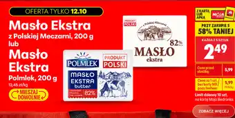Biedronka Masło Ekstra z Polskiej Mleczarni, 200 g lub Masło Ekstra Polmlek oferta
