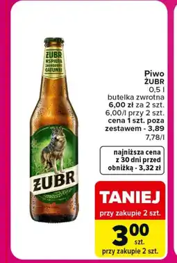 Carrefour Market Piwo Żubr oferta