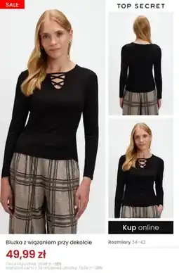 Top Secret Bluzka z wiązaniem przy dekolcie Top Secret oferta
