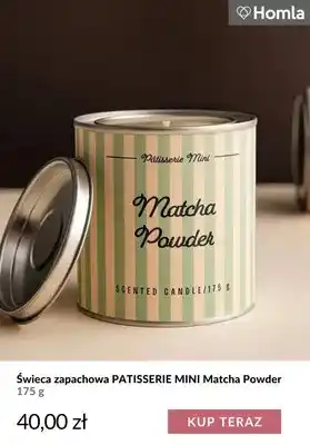 Świeca zapachowa Patisserie Mini Matcha Powder Homla