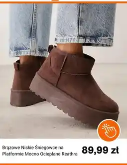 Born2be Brązowe niskie śniegowce na platformie mocno ocieplane Reathra oferta
